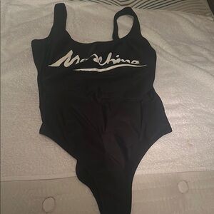 Moschino Black One-Piece Swimsuit with Scoop Neckline. Worn gently.